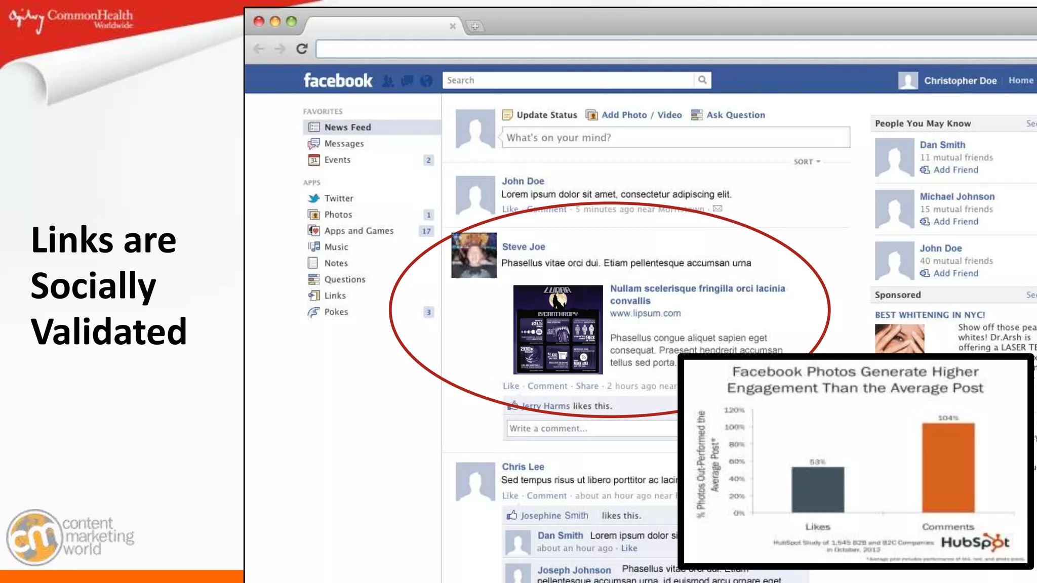 #cmworld
Links are
Socially
Validated
 