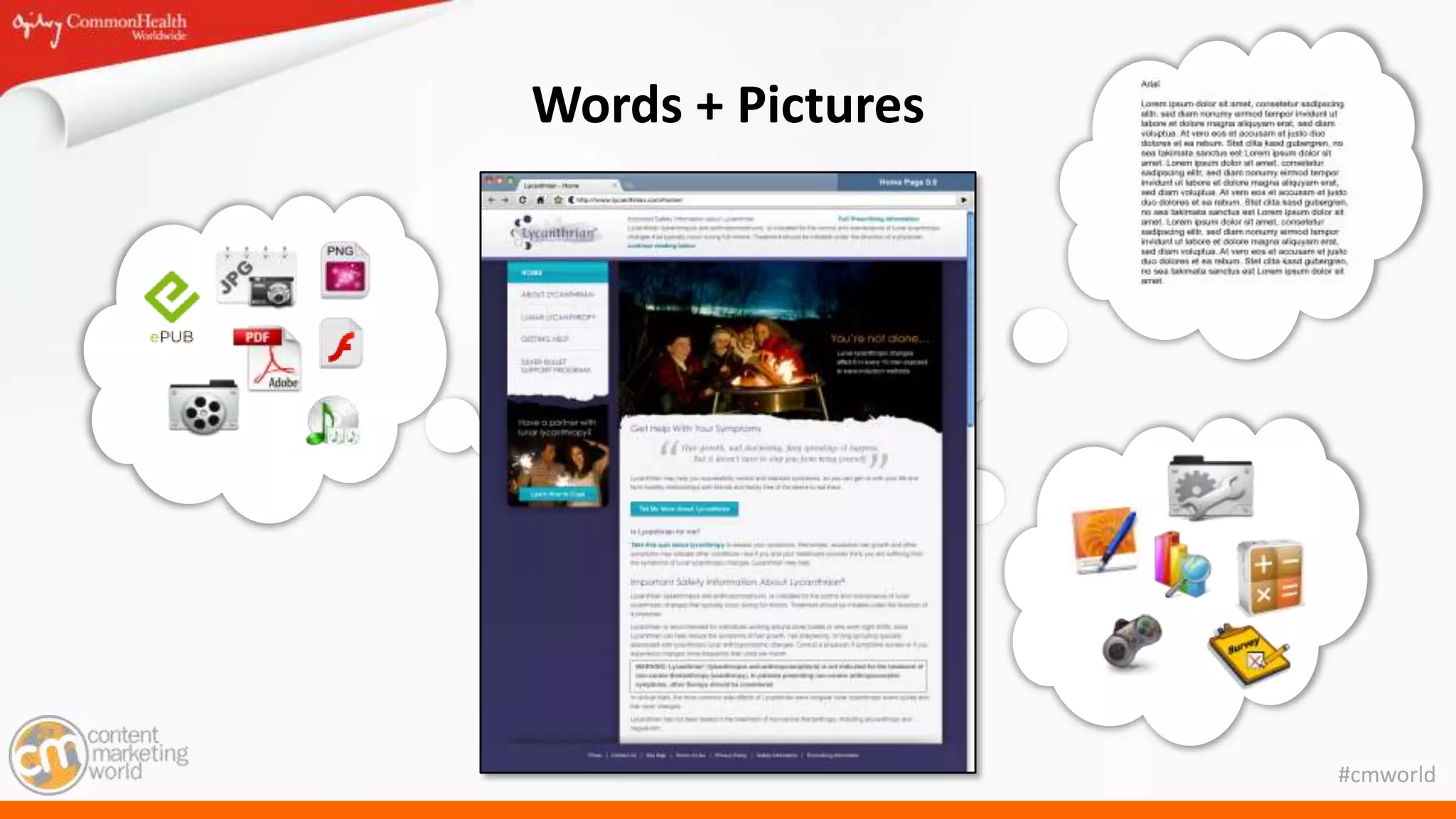 #cmworld
Words + Pictures
 
