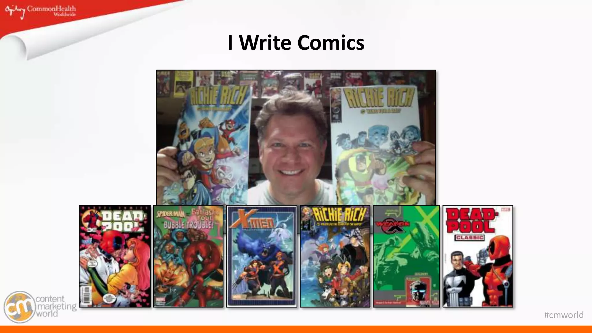 #cmworld
I Write Comics
 