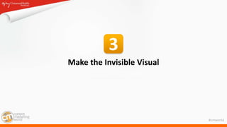#cmworld
Make the Invisible Visual
3
 