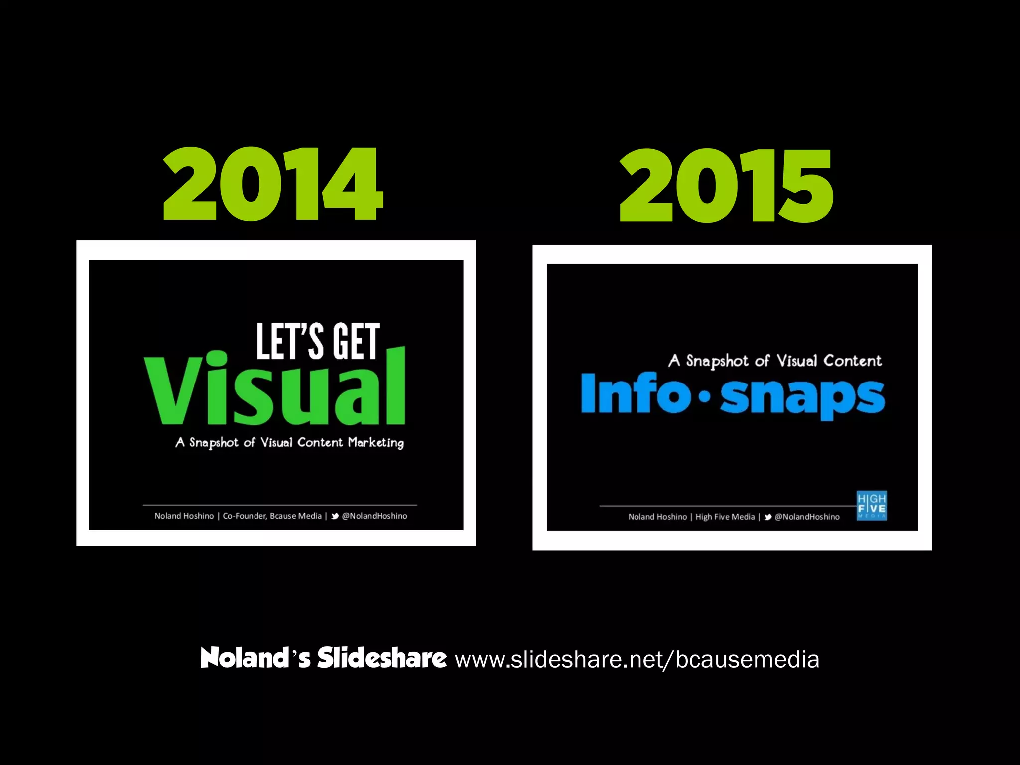 2014 2015
Noland’s Slideshare www.slideshare.net/bcausemedia
 