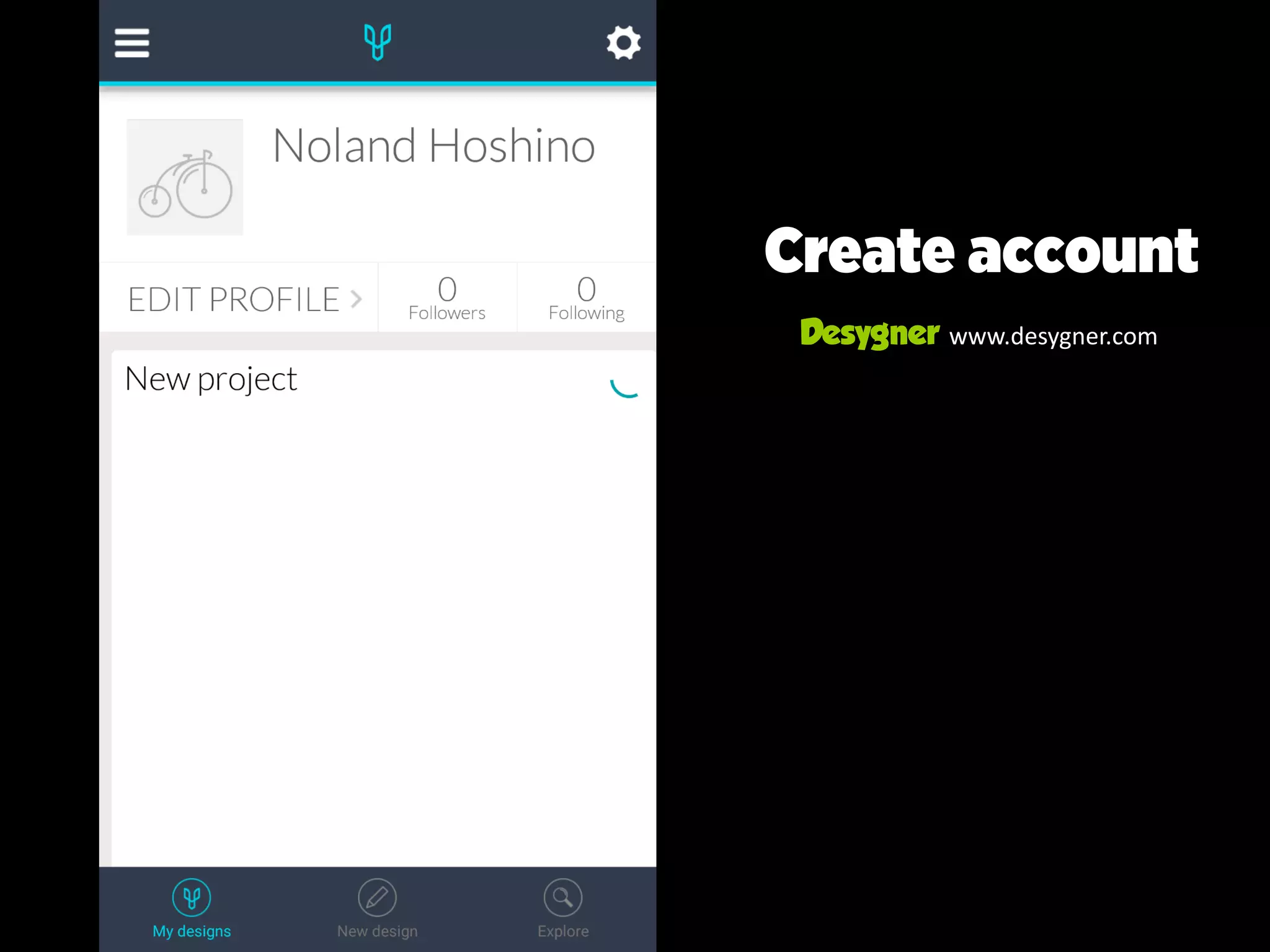Create account
Desygner www.desygner.com
 