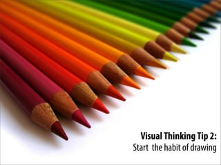 Visual Thinking Tip 2:
Start the habit of drawing
 