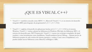 VISUAL C++ | PPTX