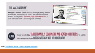 Ref: You Need More Than A Paper Resume
 