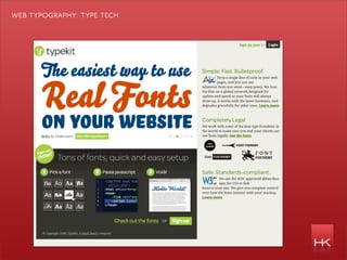 web typography: type tech
 
