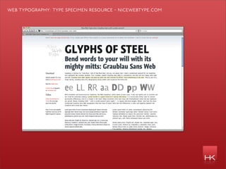 web typography: type specimen resource - nicewebtype.com
 