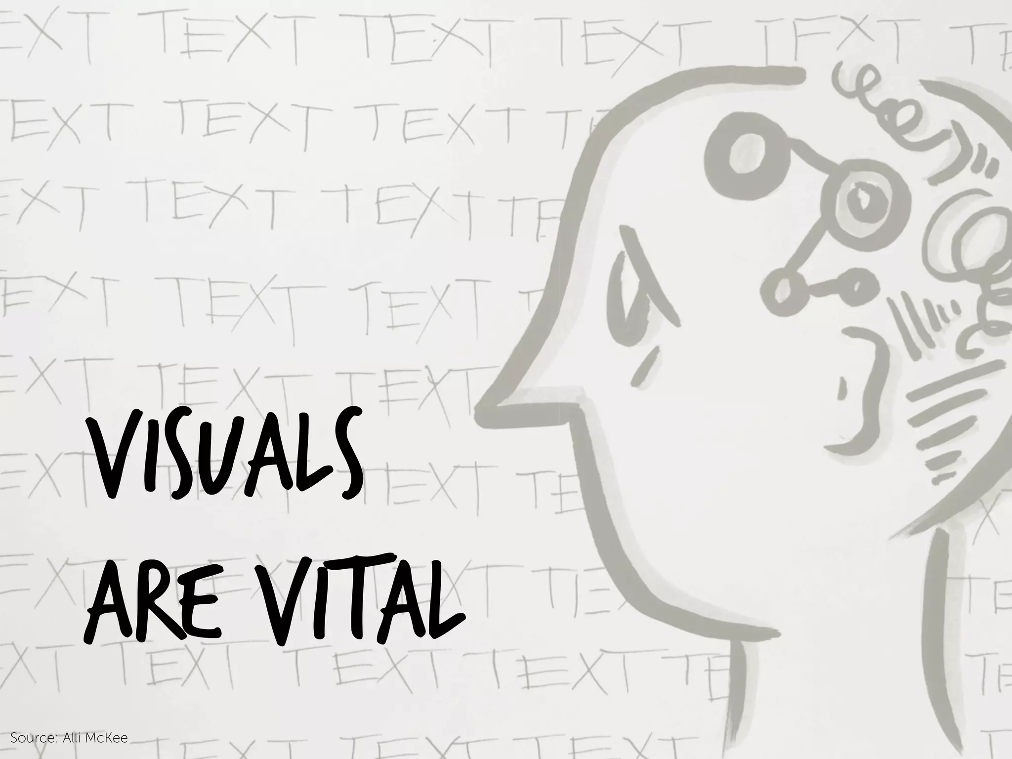 Visuals
are Vital
Source: Alli McKee
 