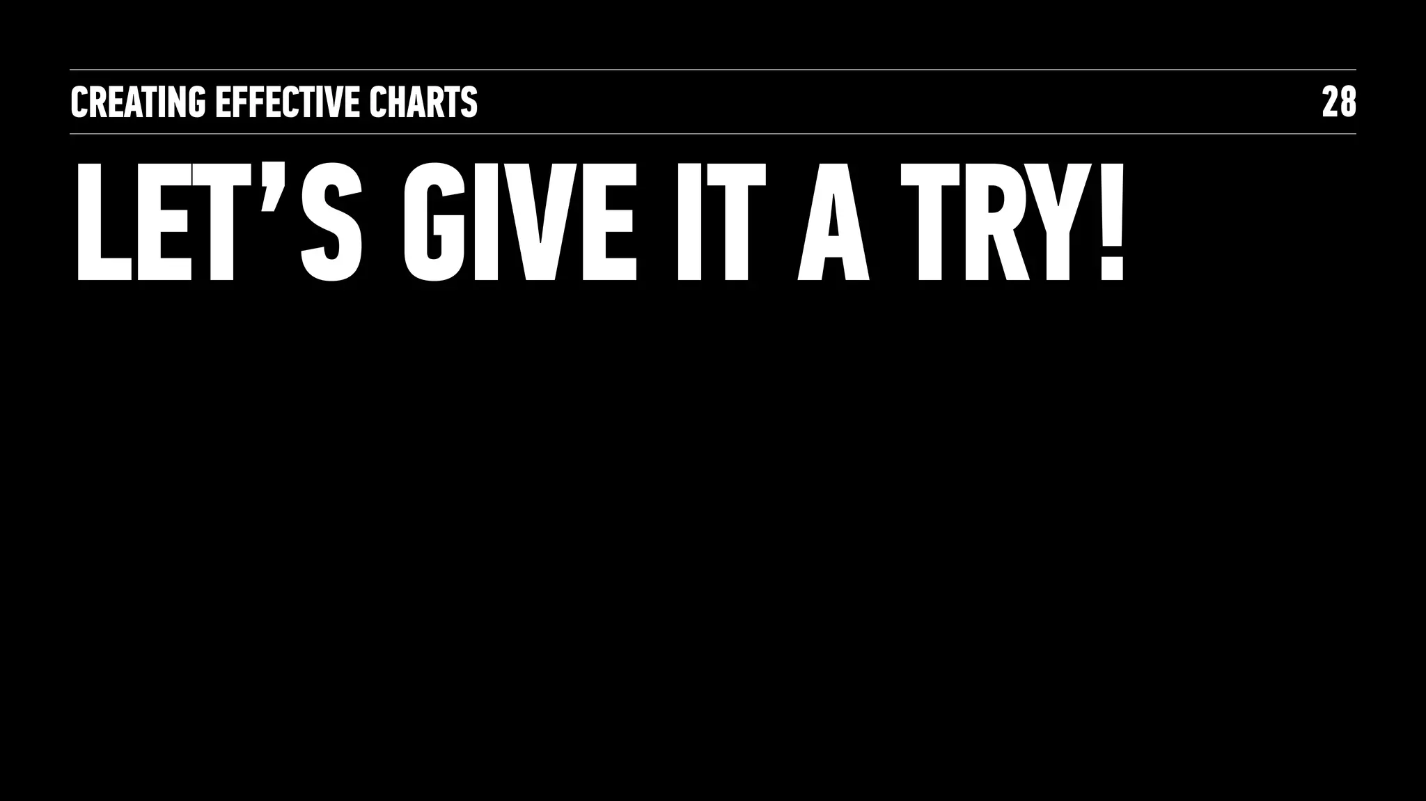 CREATING EFFECTIVE CHARTS
ALTERNATIVE  
TIME-SERIES
28
 