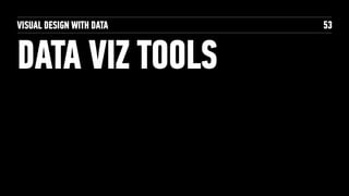 VISUAL DESIGN WITH DATA
DATA VIZ TOOLS
53
 