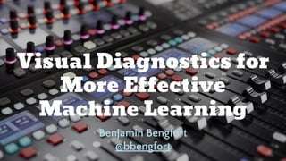 Benjamin Bengfort
@bbengfort
Visual Diagnostics for
More Effective
Machine Learning
 