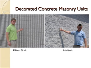 Decorated Concrete Masonry Units Split Block Ribbed Block 