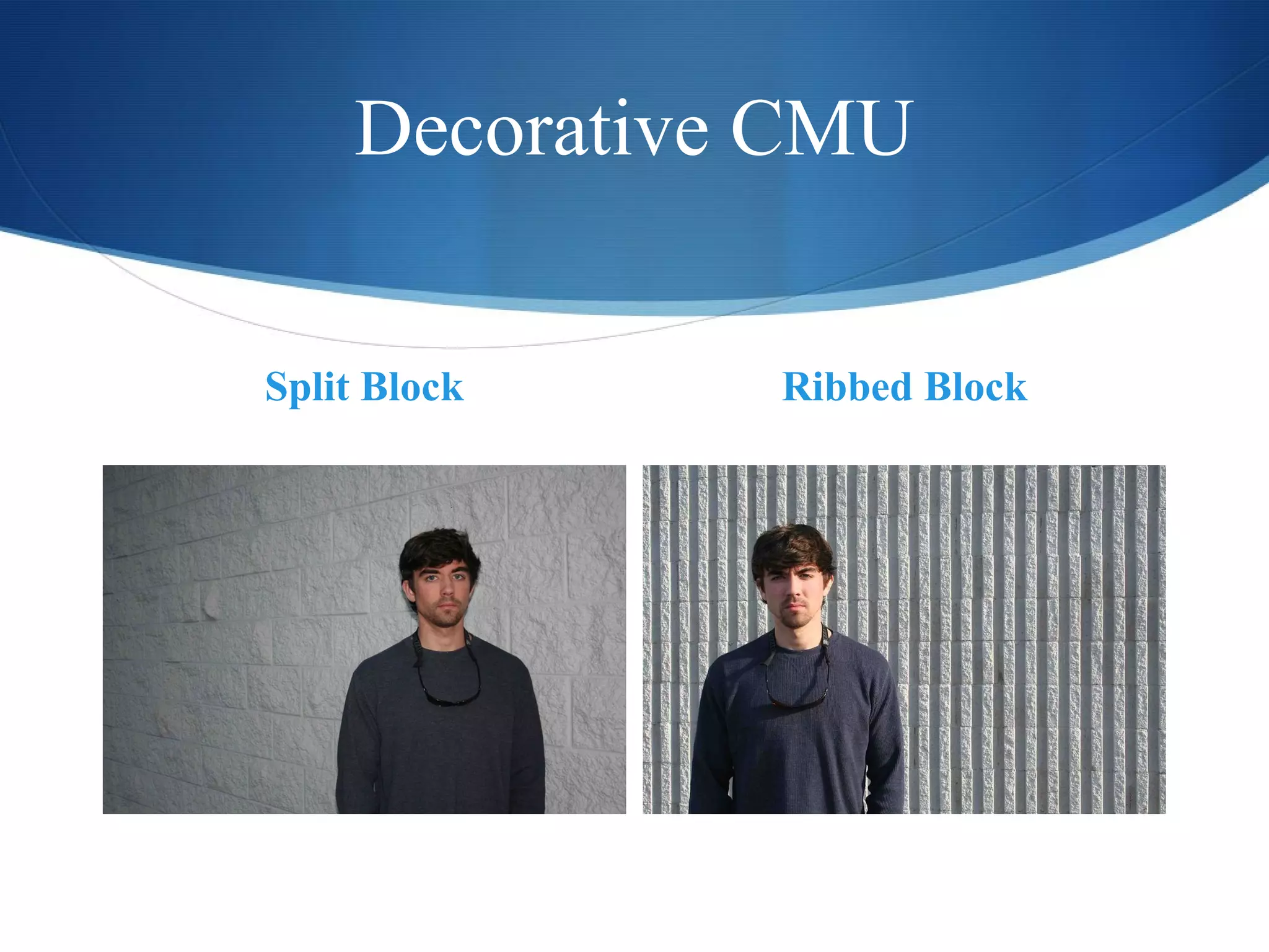 Decorative CMU Split Block Ribbed Block 
