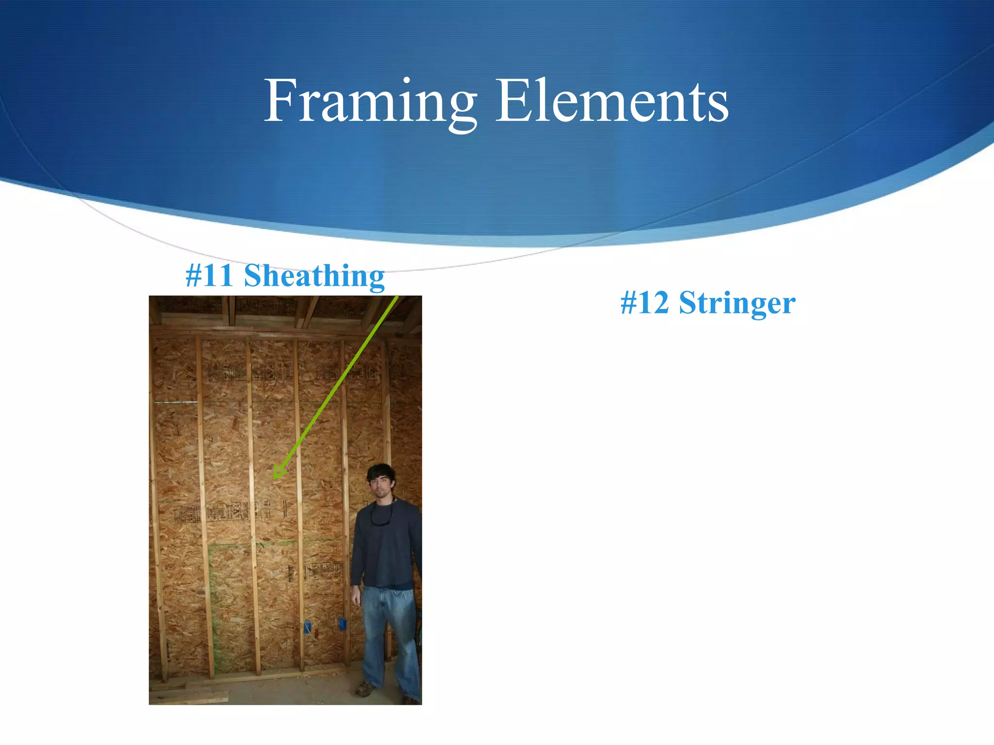 Framing Elements #11 Sheathing #12 Stringer 