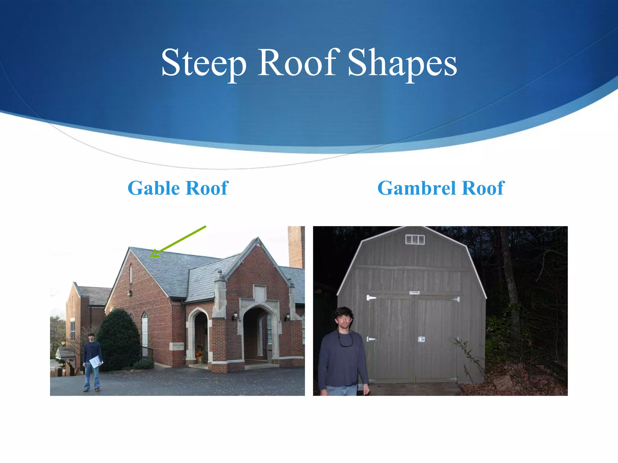 Steep Roof Shapes Gable Roof Gambrel Roof 