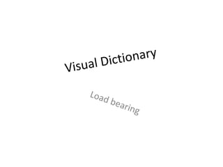 Visual Dictionary Load bearing  