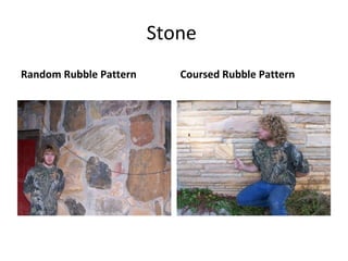 Stone  Random Rubble Pattern Coursed Rubble Pattern 