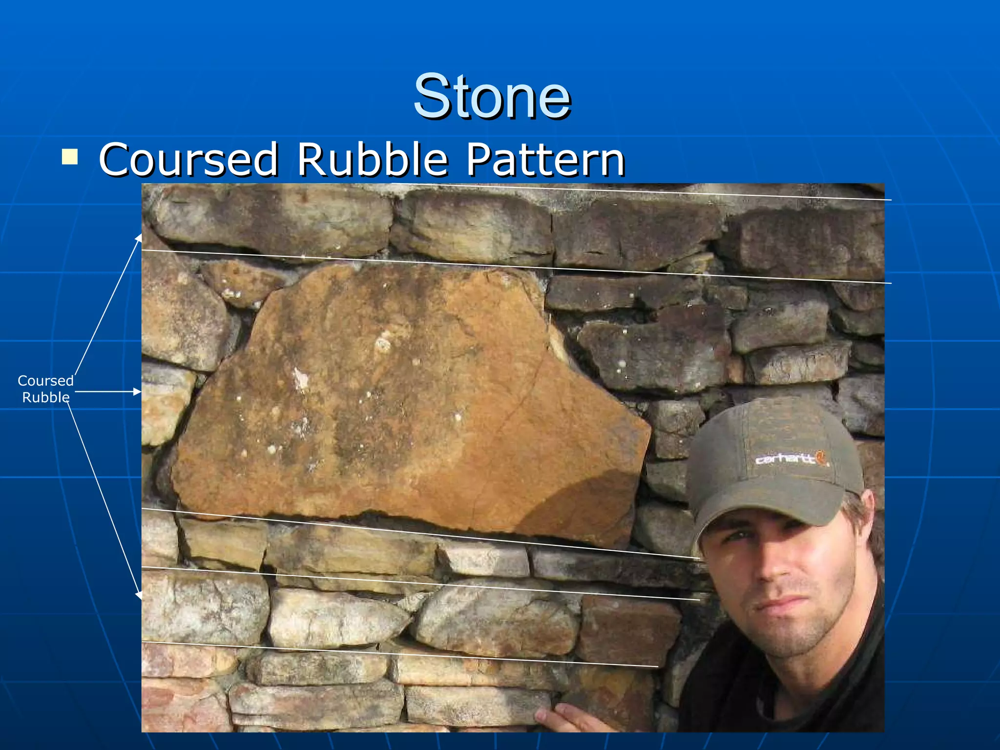 Stone Coursed Rubble Pattern Coursed Rubble 