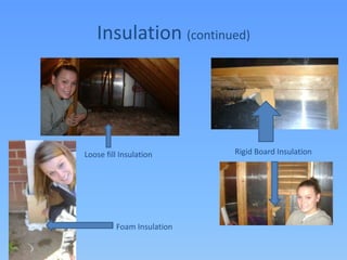 Insulation (continued)Rigid Board InsulationLoose fill InsulationFoam Insulation