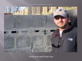ConcreteMasonryUnit4 inch cmu and 8 inch cmu