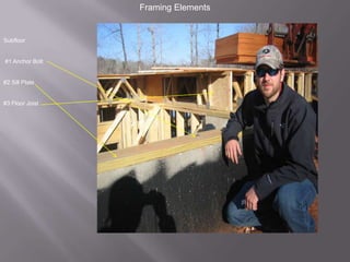 Framing ElementsSubfloor#1 Anchor Bolt#2 Sill Plate#3 Floor Joist