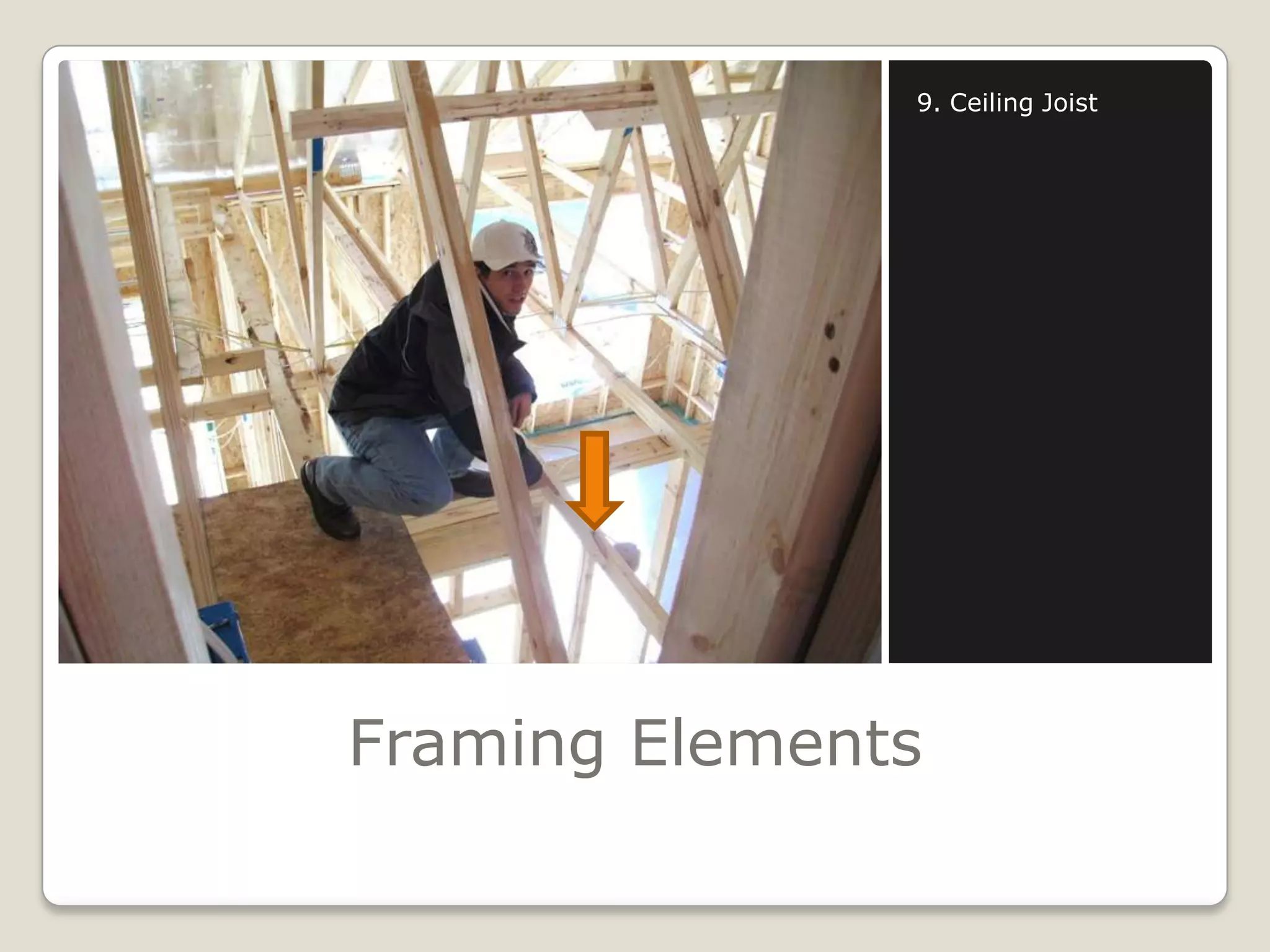 Framing Elements9. Ceiling Joist