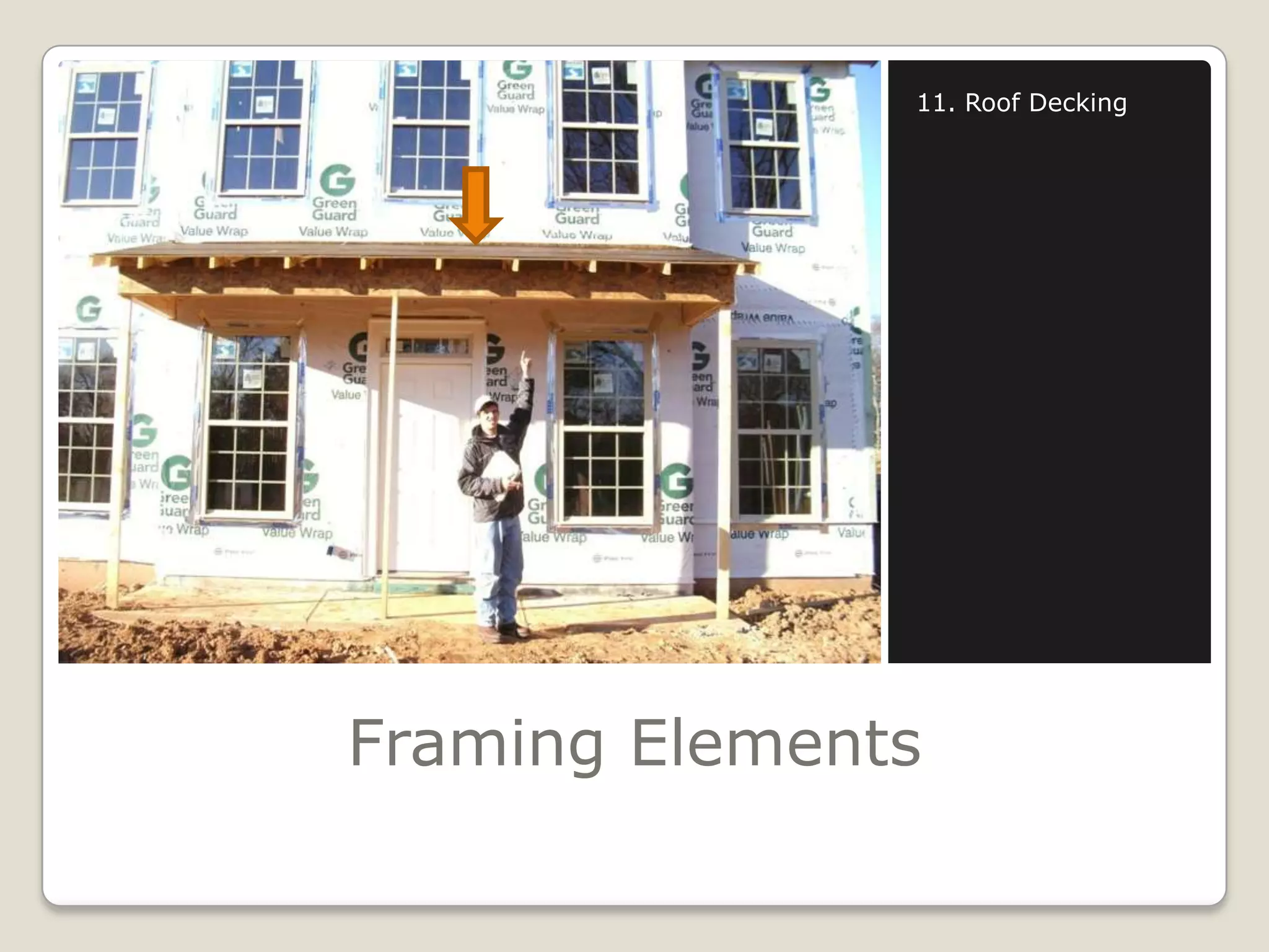Framing Elements11. Roof Decking