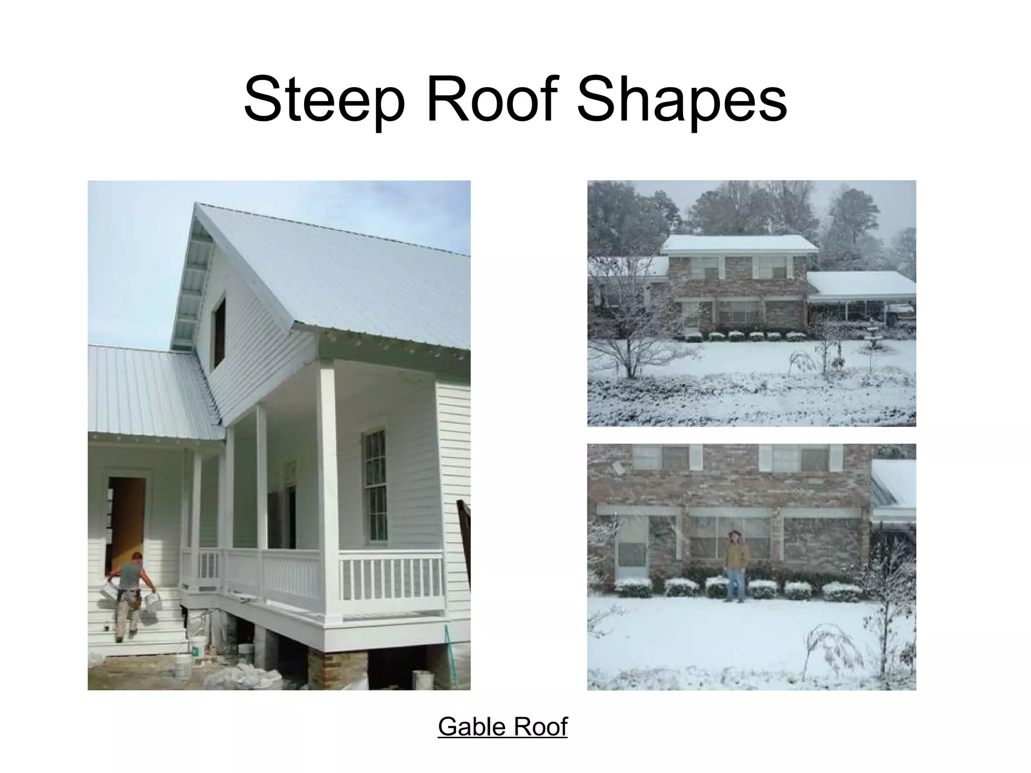 Steep Roof Shapes Gable Roof 