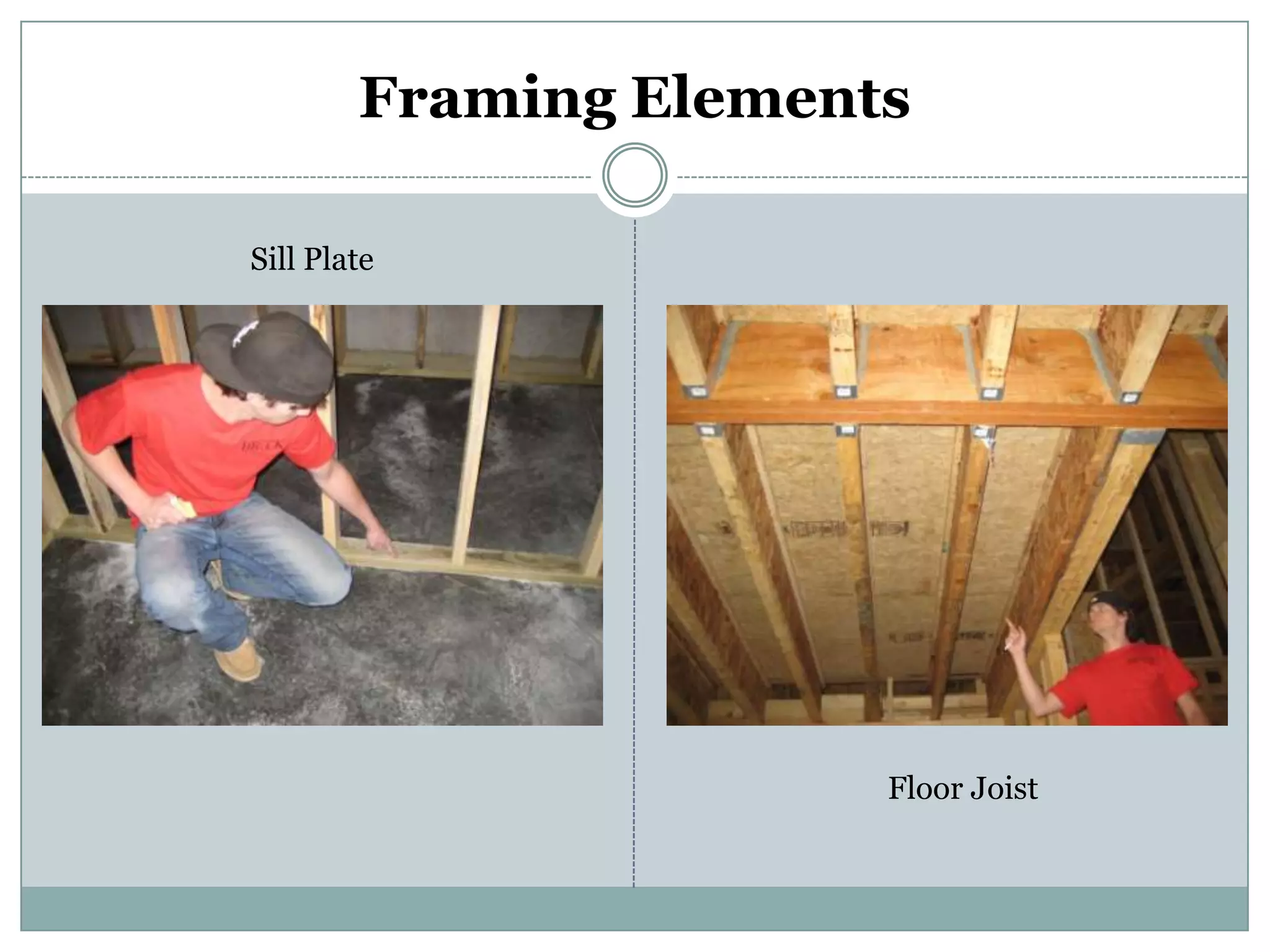 Framing ElementsSill PlateFloor Joist