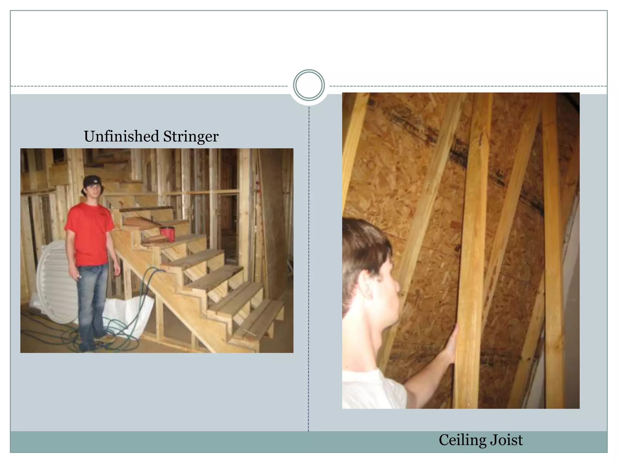 Unfinished StringerCeiling Joist