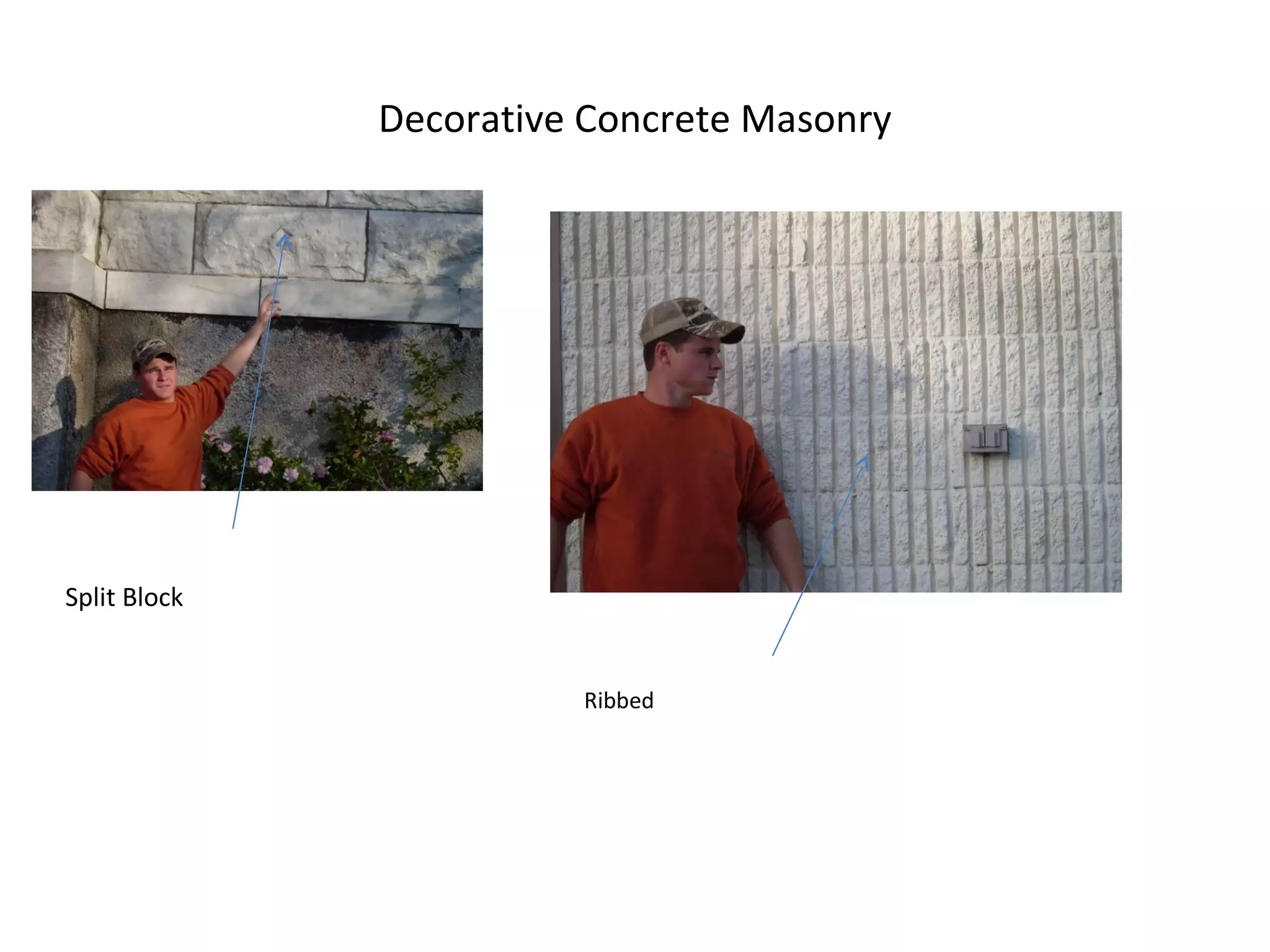 Decorative Concrete Masonry Split Block Ribbed 