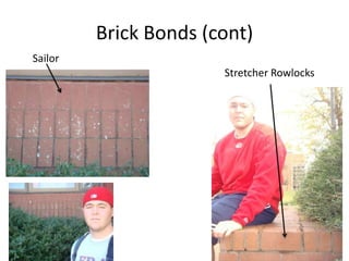 Brick Bonds (cont)SailorStretcher Rowlocks
