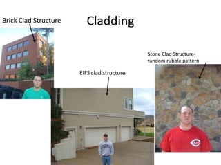 CladdingBrick Clad StructureStone Clad Structure-random rubble patternEIFS clad structure