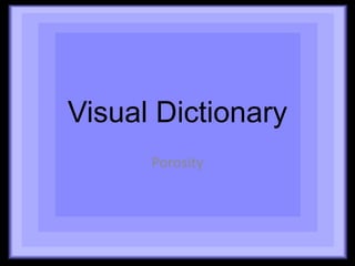 Visual Dictionary  Porosity 