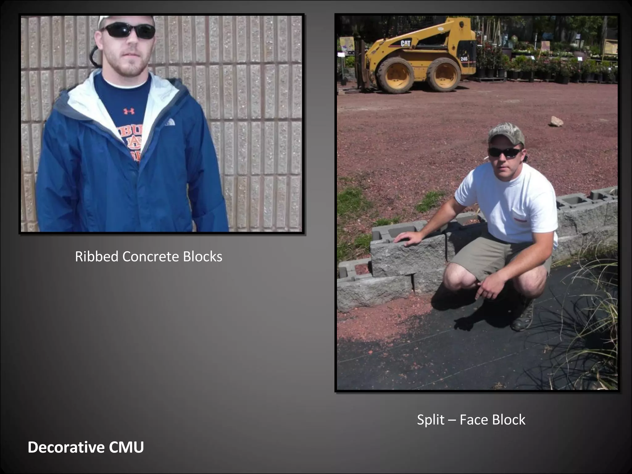 Decorative CMU Ribbed Concrete Blocks Split – Face Block 