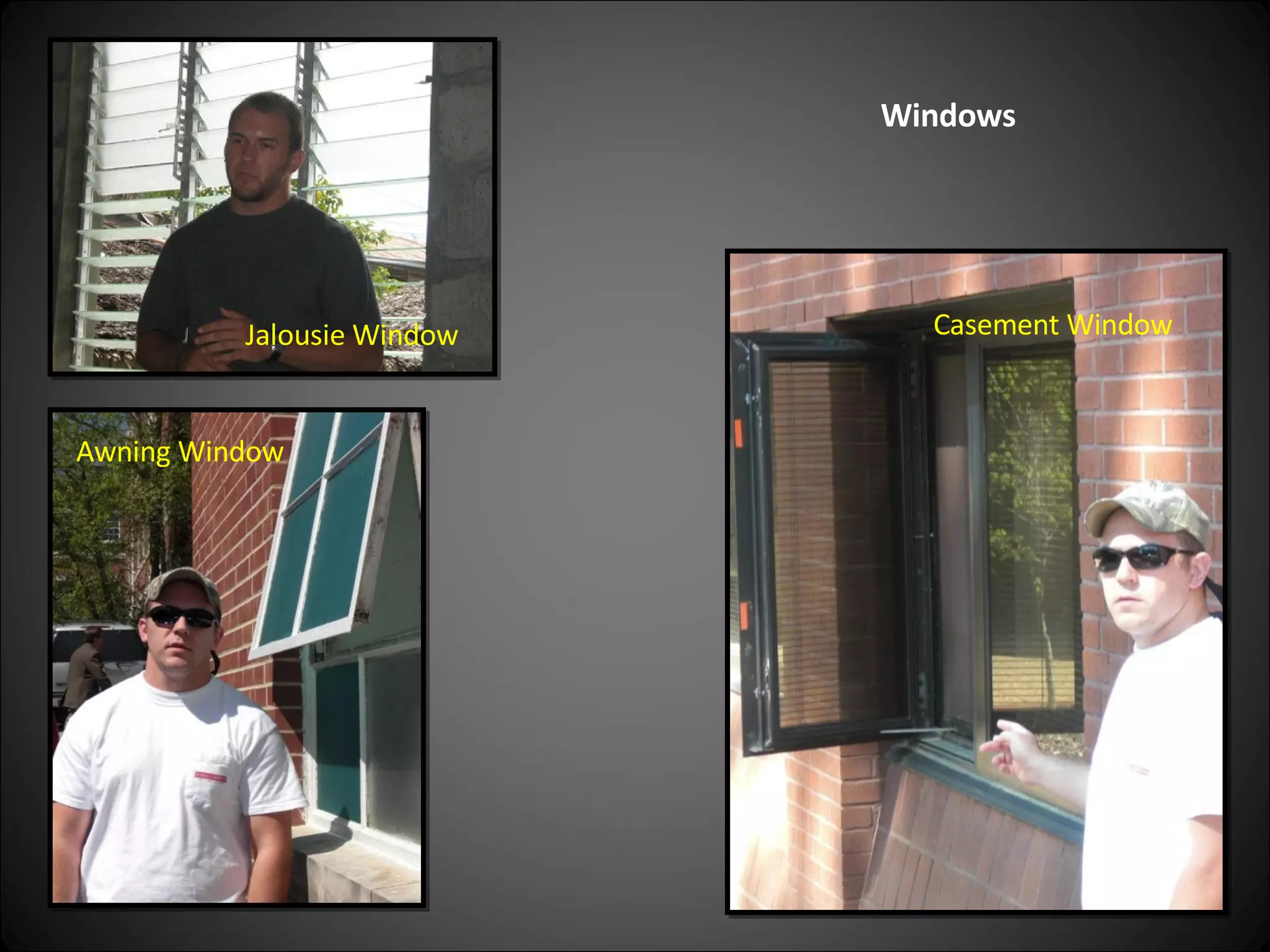 Windows Casement Window Awning Window Jalousie Window 