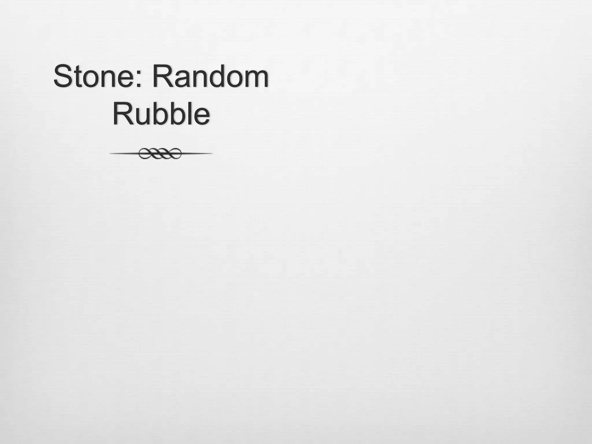 Stone: Random Rubble