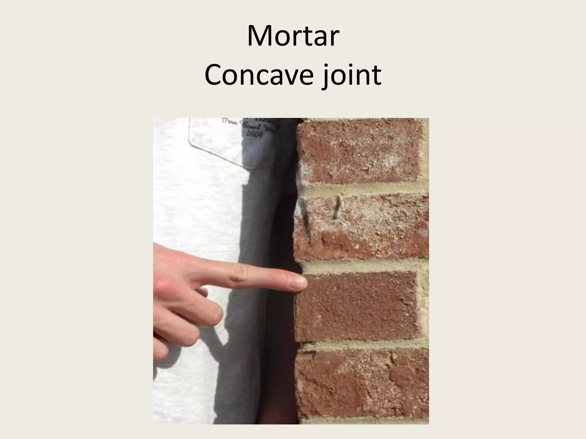 MortarConcave joint