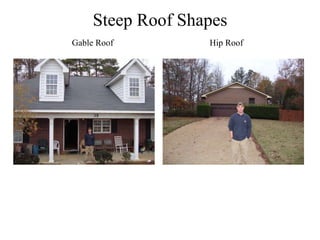 Steep Roof Shapes Gable Roof  Hip Roof   