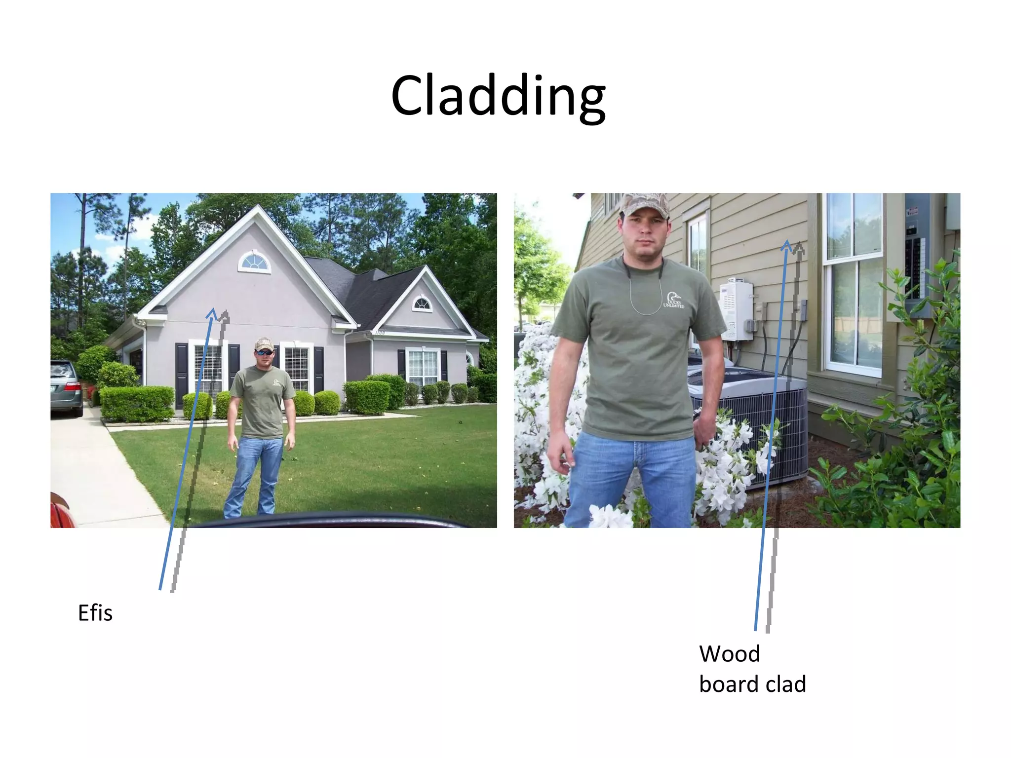 Cladding  Efis Wood board clad 