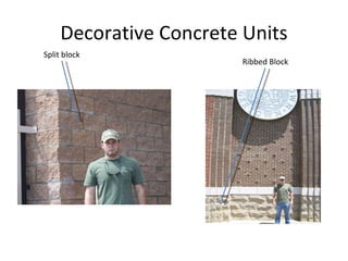 Decorative Concrete Units Split block Ribbed Block 