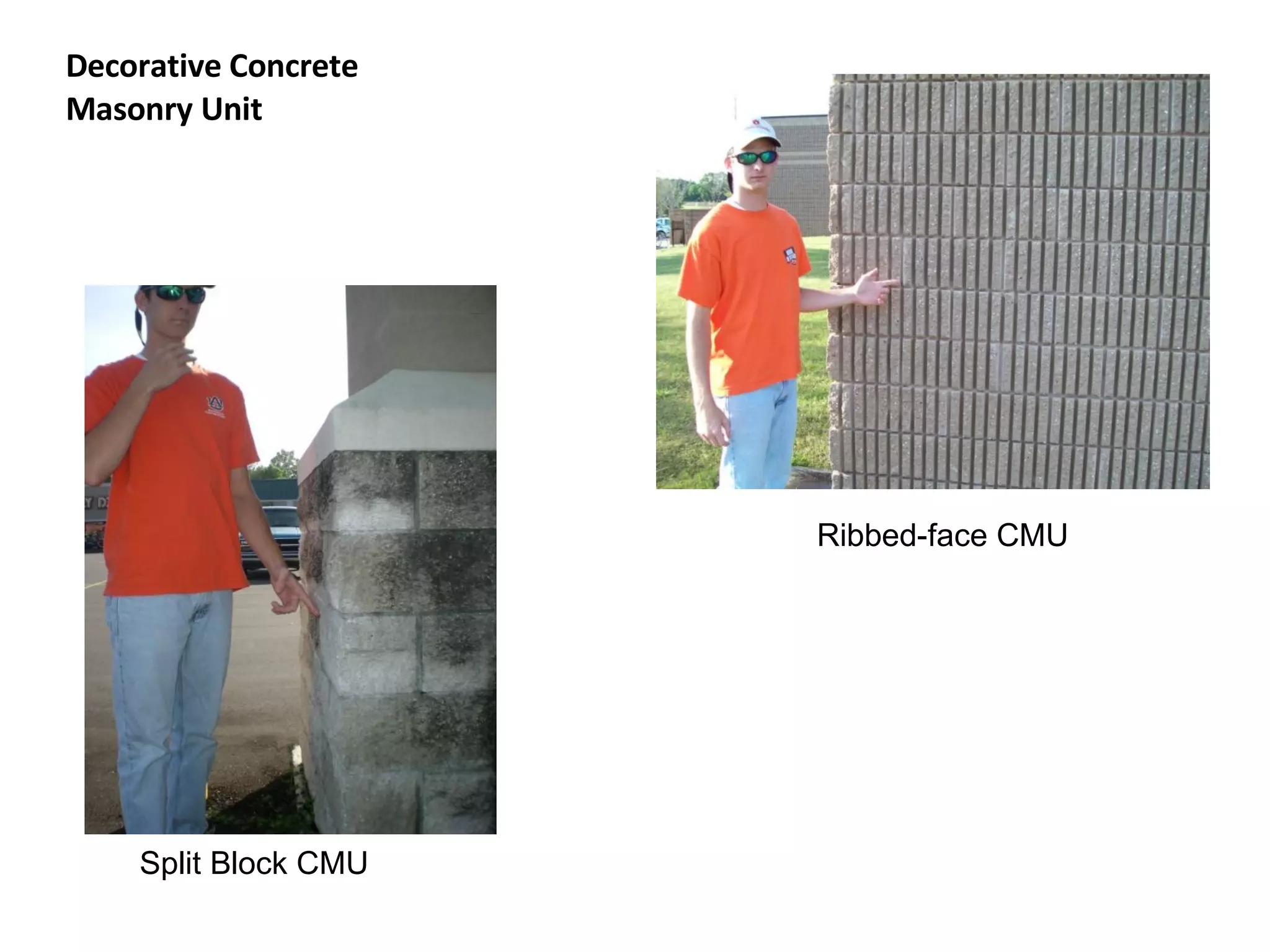Decorative Concrete Masonry Unit Ribbed-face CMU Split Block CMU 
