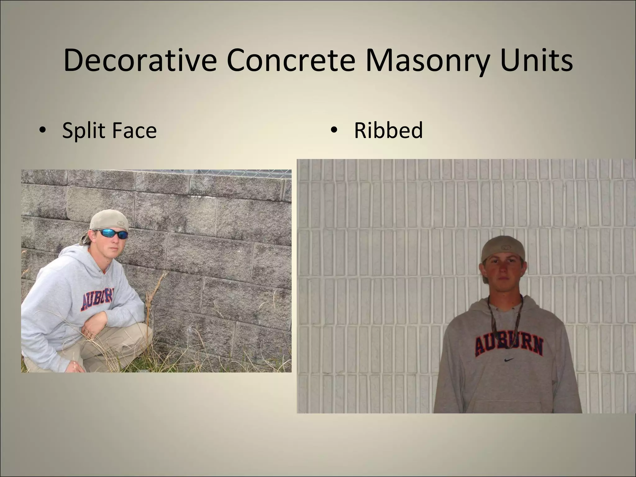 Decorative Concrete Masonry Units Split Face Ribbed 