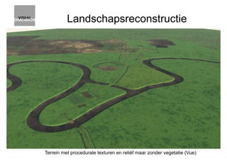 Landschapsreconstructie
Terrein met procedurale texturen en reliëf maar zonder vegetatie (Vue)
 