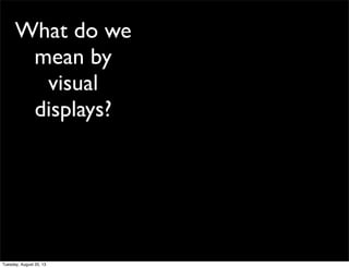 Visual display presentation | PDF