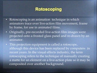 Rotograph Animation Visual Effects | PPTX