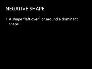 Positive and Negative Shape