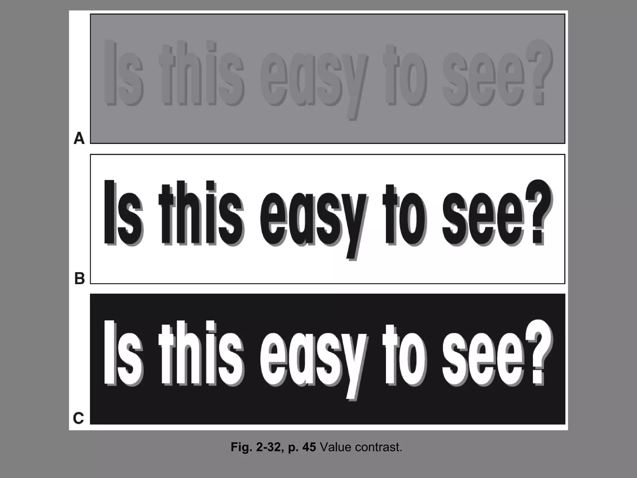 Fig. 2-32, p. 45 Value contrast.

 