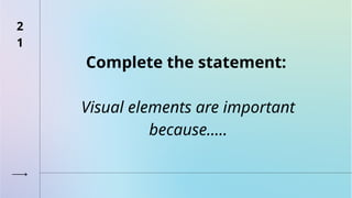 visual elements - graphs, charts, tables | PPTX