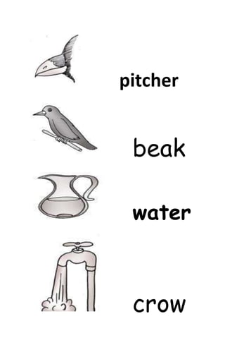 pitcher
beak
water
crow
 